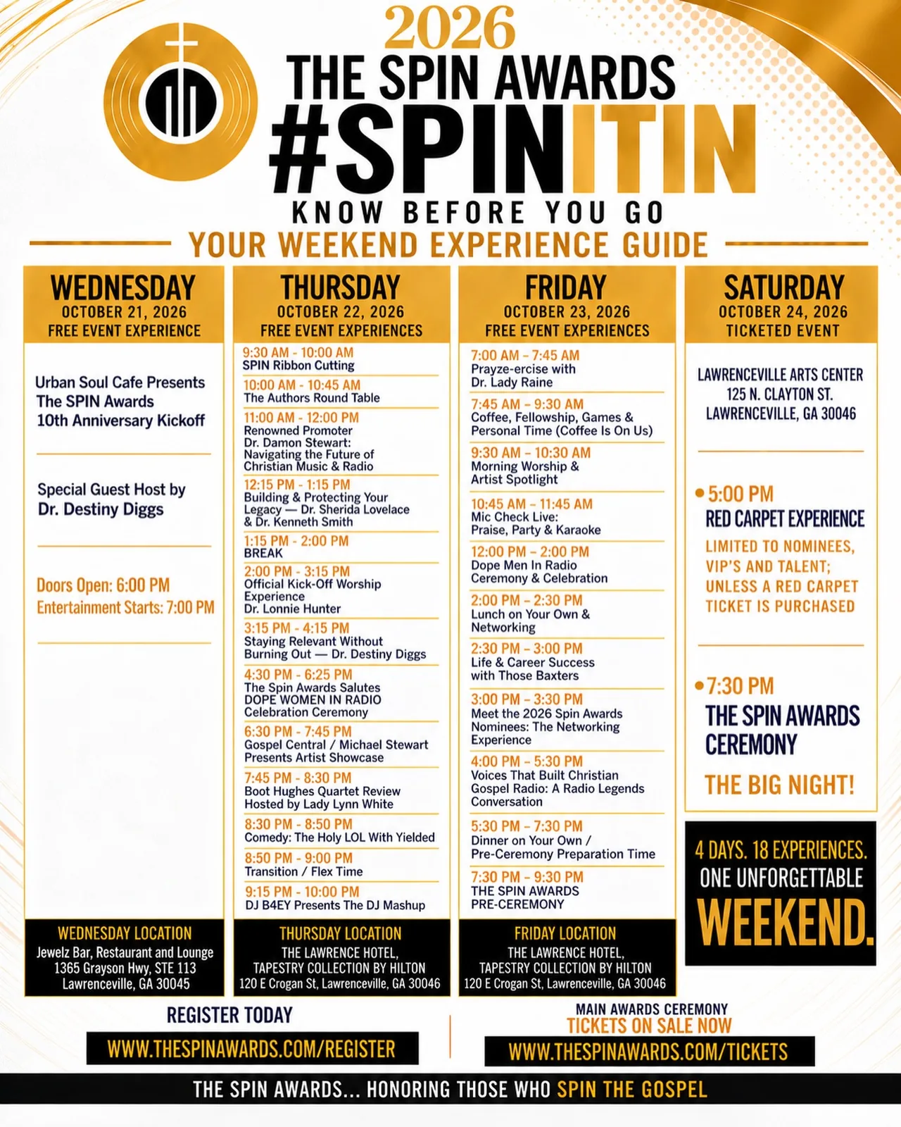 The Spin Awards — 10th Anniversary Weekend